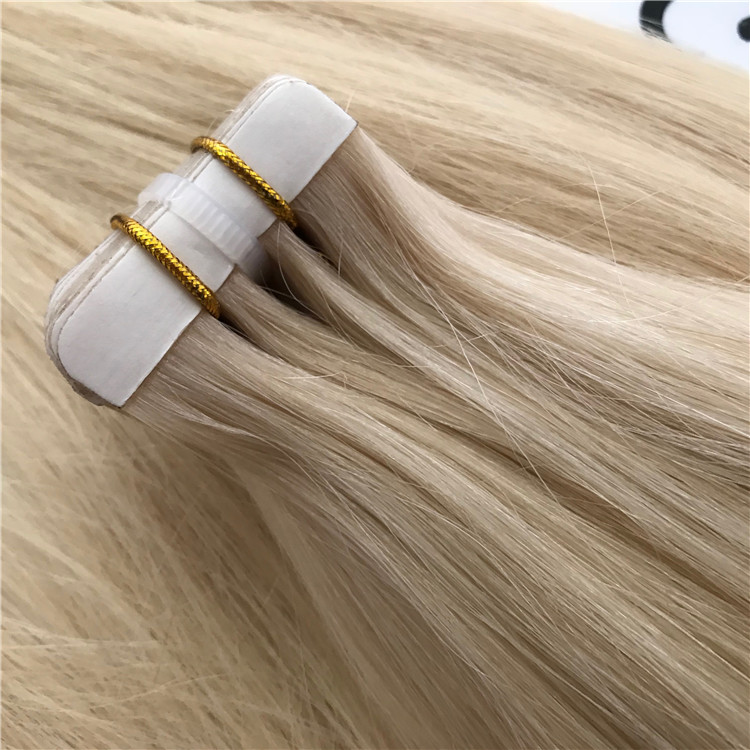 Cheap human young girl hair tape in hair extensions C15